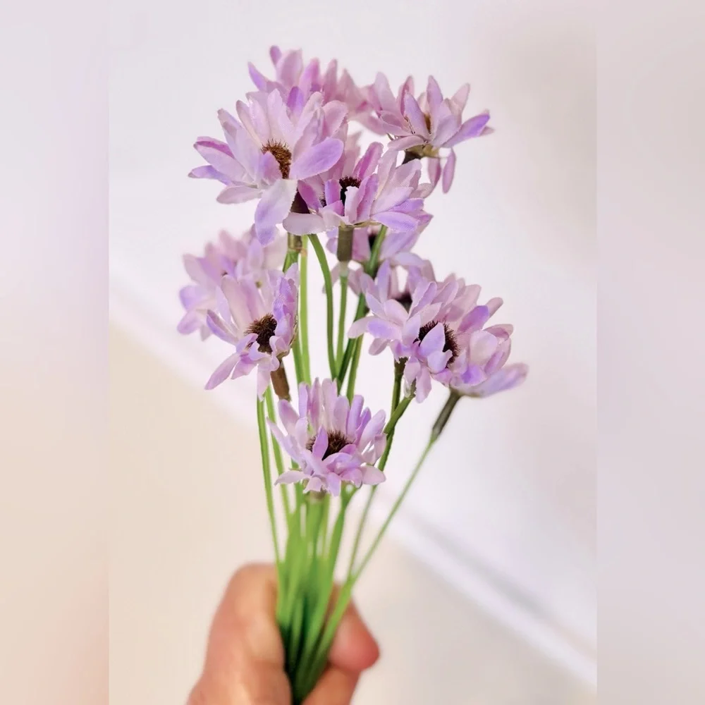 LIFELIKE Purple Daisy Flower Picks Floral Daisies Home Decor Arrangement Wreath